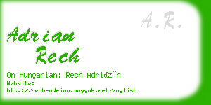 adrian rech business card